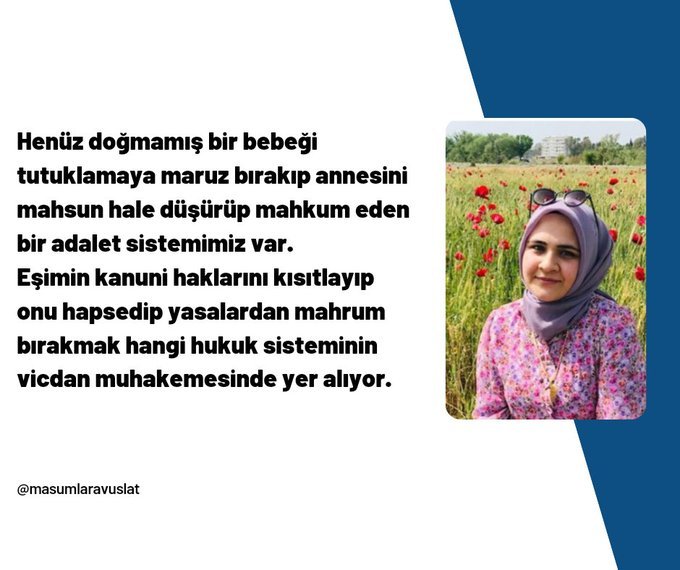 brgndhyklstk's tweet photo. Bugün, 6,5 aylık hamile Ayşe Karaduran tutuklanalı 62 gün oldu. Tutuklu kaldığı her geçen gün fiziksel ve psikolojik olarak yıpranan, cezaevinde yaşam mücadelesi veren Karaduran'ı serbest bırakın..!

HamileTutuklu AyşeKaraduran https://t.co/4YYl44GMWh