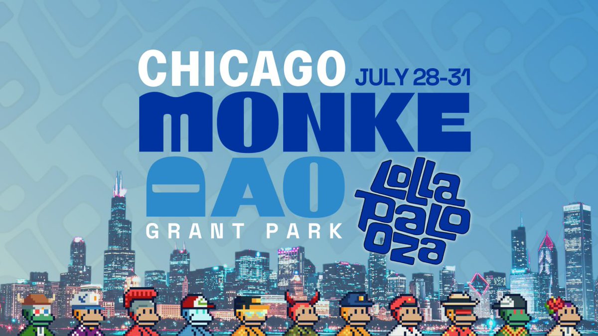 MonkeDAO's tweet photo. From DC to Chicago โ๏ธ๐
Get ready for Monkepalooza hanging out with the @solana community.
Make sure you check Discord and reserve your spot for our Monke Dinner! ๐๐
#MonkeWorldTour #MonkeMeetup https://t.co/nXv2g2QfpK