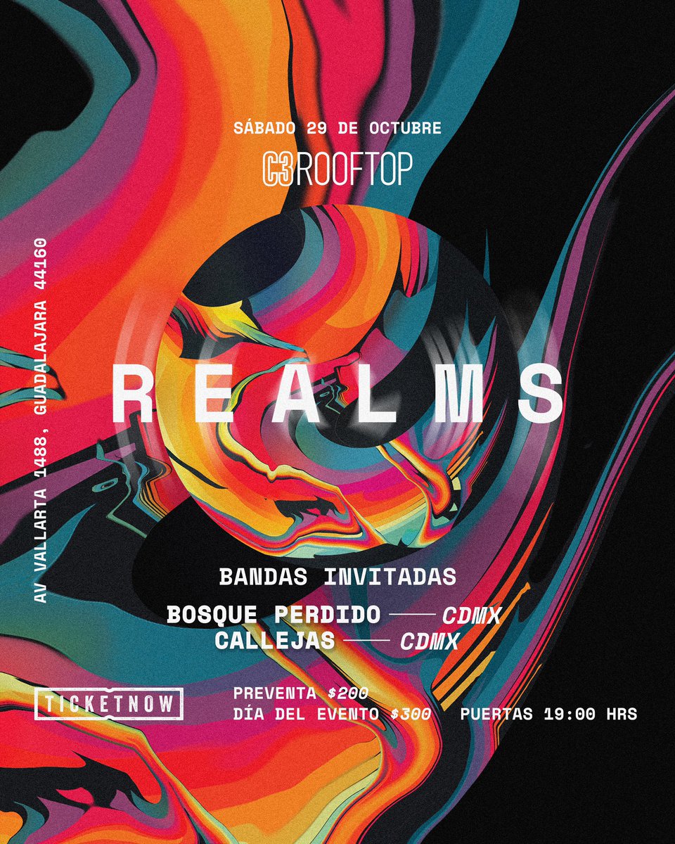 ¡Nos vemos el 29 de octubre! Boletos a la venta en: eventos.ticketnowmexico.com/REALMSLIVE