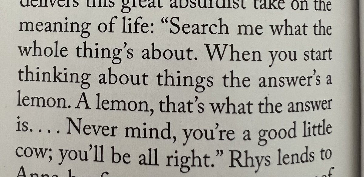 The meaning of life is a lemon.