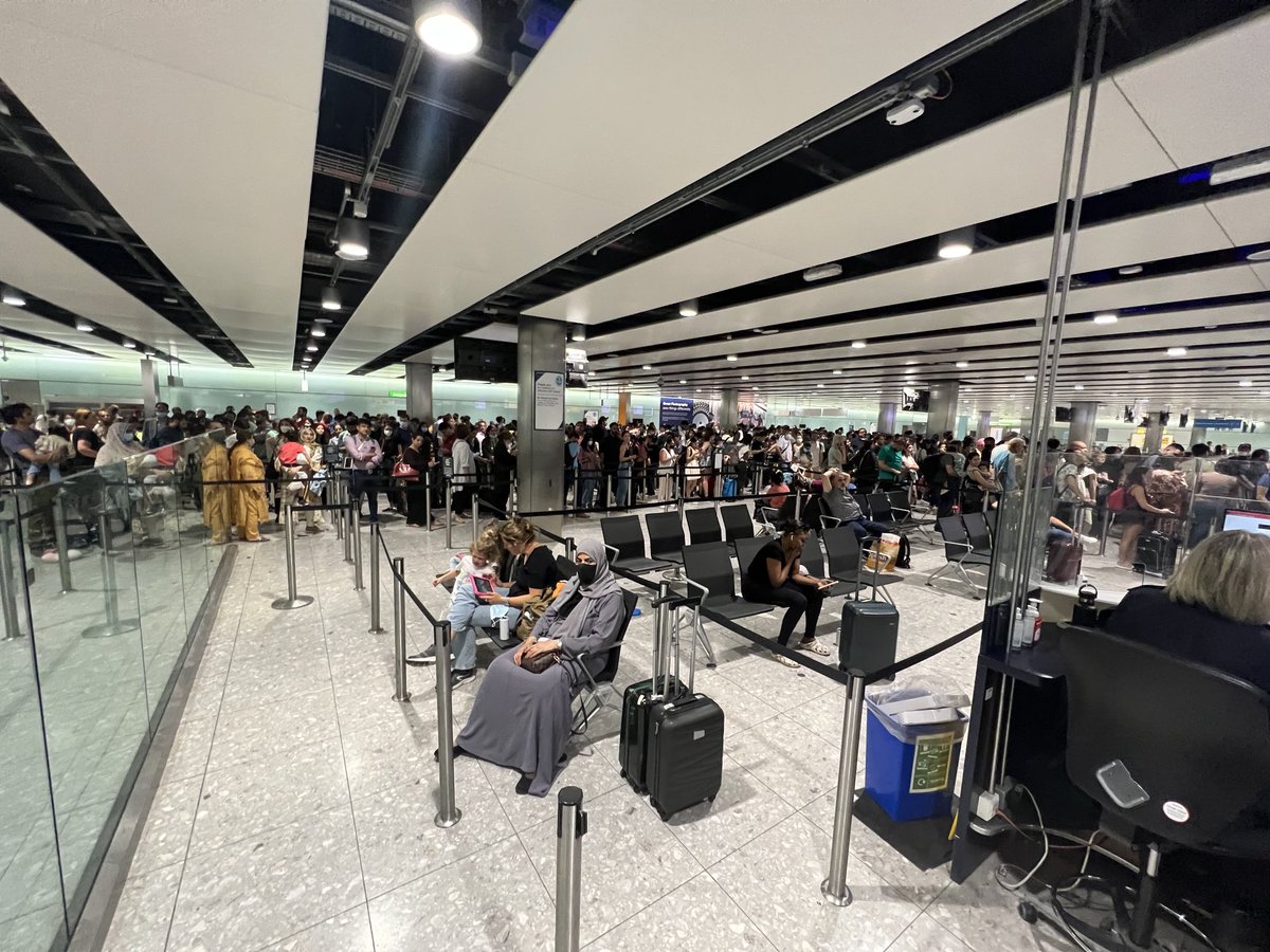 Dear Visitors to the UK, I apologise for the way you are treated on arrival.  Terminal 3 Heathrow just now was a disgrace and inhumane. I’m afraid we have the worst Home Secretary in British history.