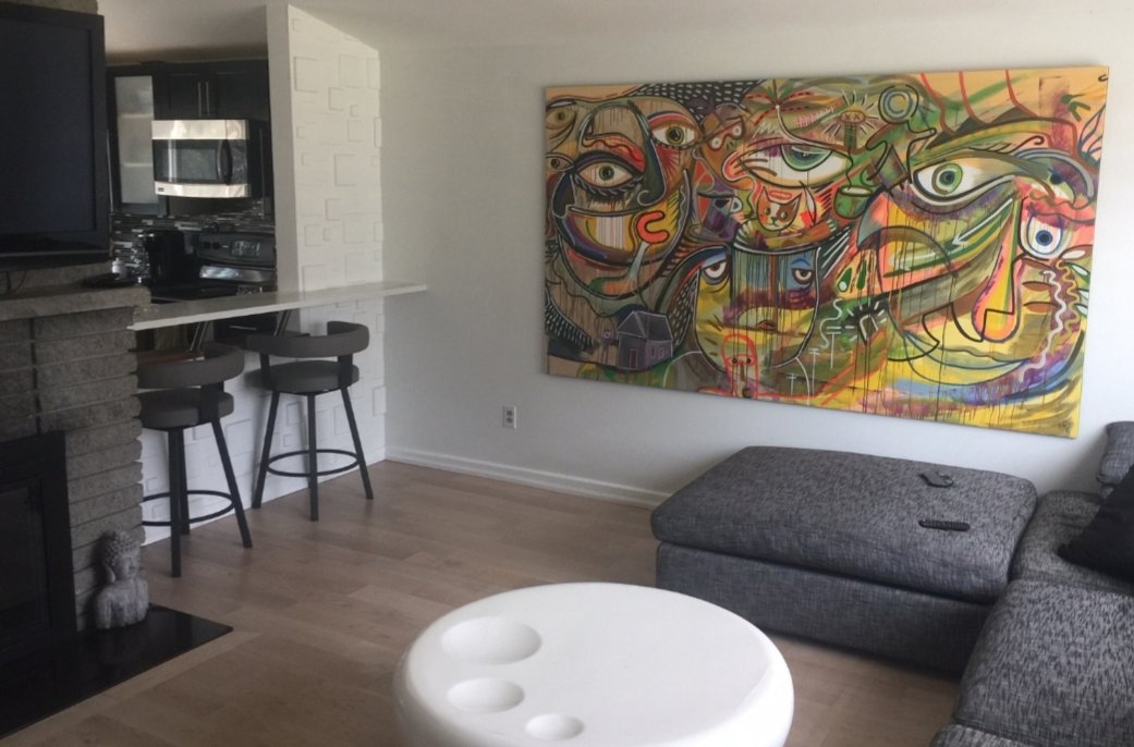 raeart's tweet image. New 4x8 foot painting hanging in customers home