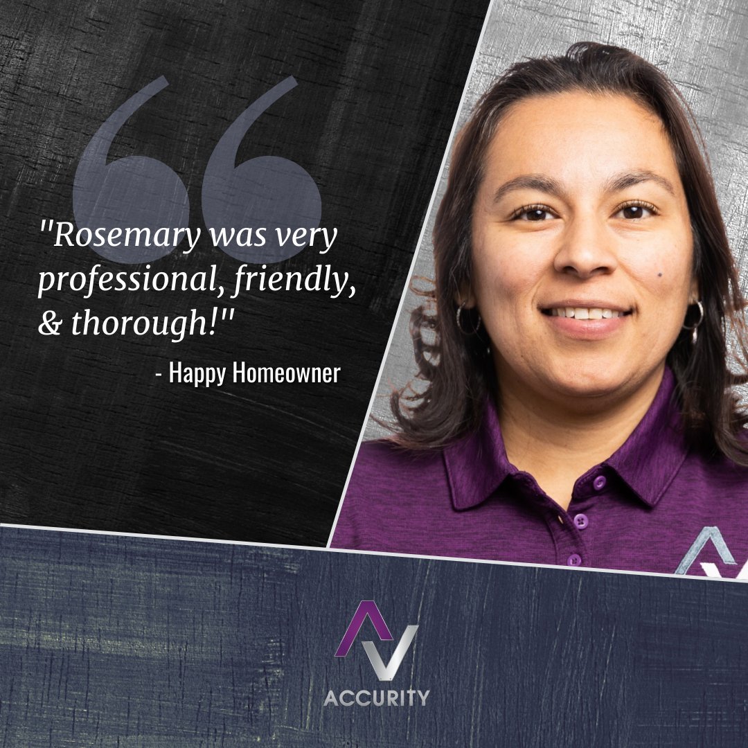 Accurity_C's tweet photo. Professionalism, a friendly visit, & a thorough inspection are what you can expect while a member of our team is in your home - not to mention the speed, quality, & service that come afterward in completing your appraisal.
#testimonialtuesday #appraisals #appaiser #topquality https://t.co/v4ayTcAjQr