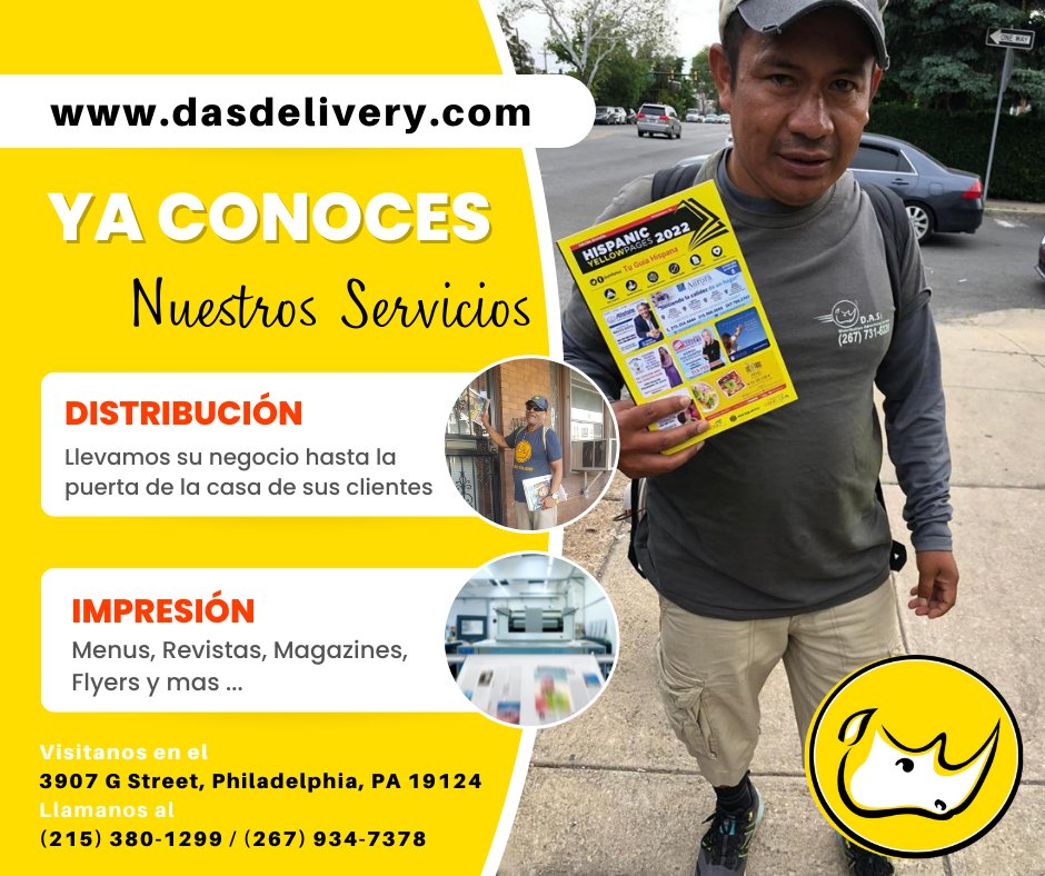 das_inc's tweet photo. 🦏 Printing and Handling Distribution Services at Philadelphia 🦏
💻 https://t.co/f1VMzZ7STg 📱
🏭 3907 G Street, Philadelphia, PA 19124
📨 Email Us at customerservice@dasdelivery.com 📨
#printing #distribution #rhino #das #flyers #menu #magazines #postcards #socialmedia https://t.co/91yk1BsH6Q