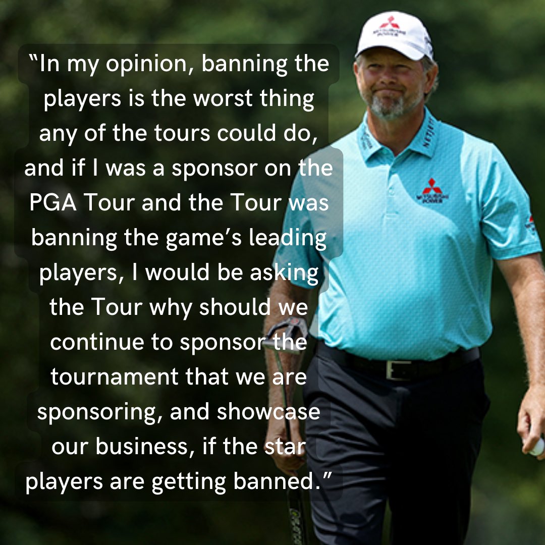 This is an interesting POV from Retief Goosen. The same question can be asked about the broadcasters who are tied into enormous new contracts and now won’t have as many of the elite players on show. Thoughts?