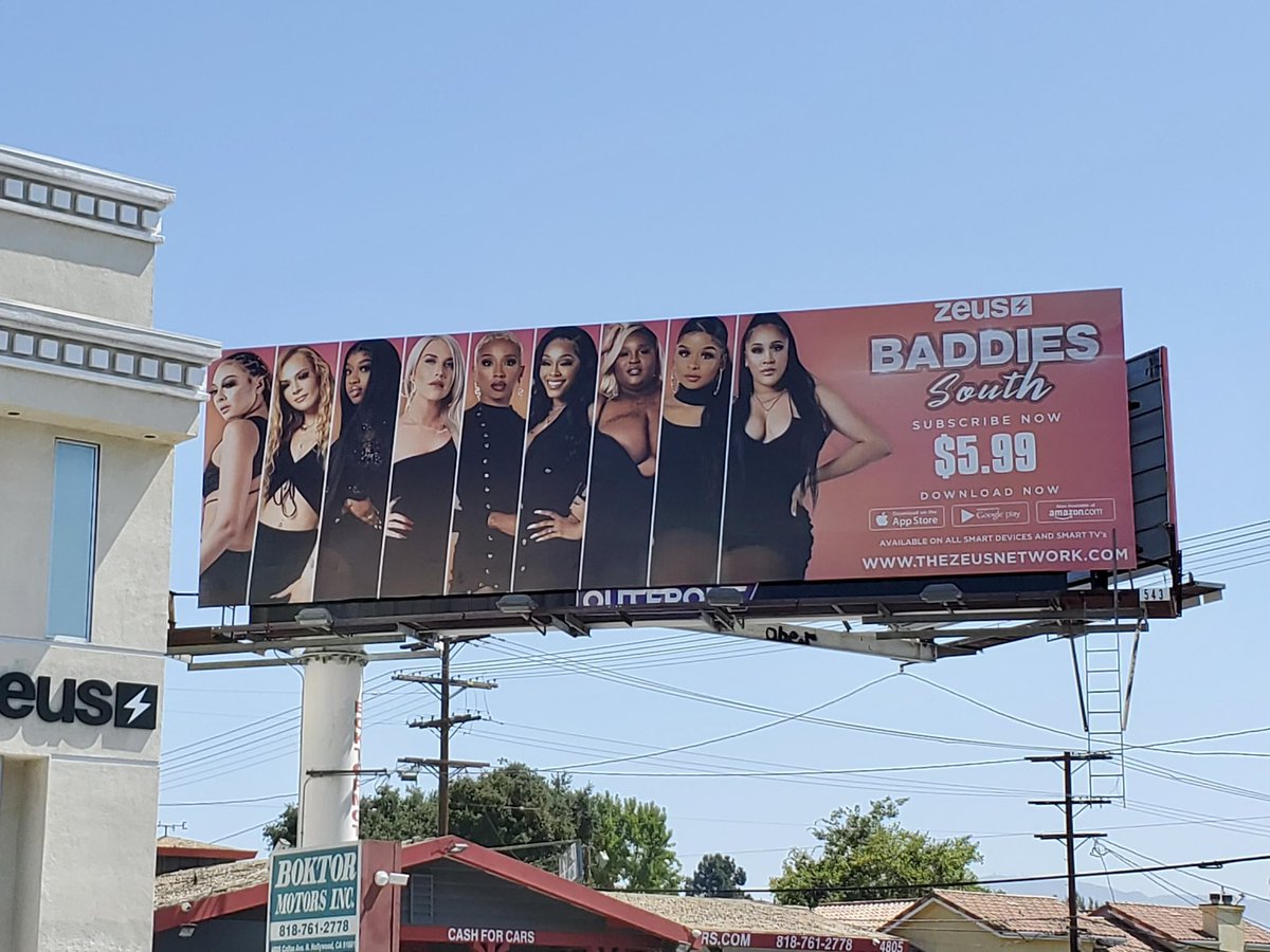 Baddies south we got the billboard up and more coming everywhere!  https://t.co/JhOXnnryAi DOWNLOAD THE ZEUS APP NOW IN THE APP STORE AND TELL  YOUR FAMILY AND FRIENDS TO DOWNLOAD IT LETS GOOOO