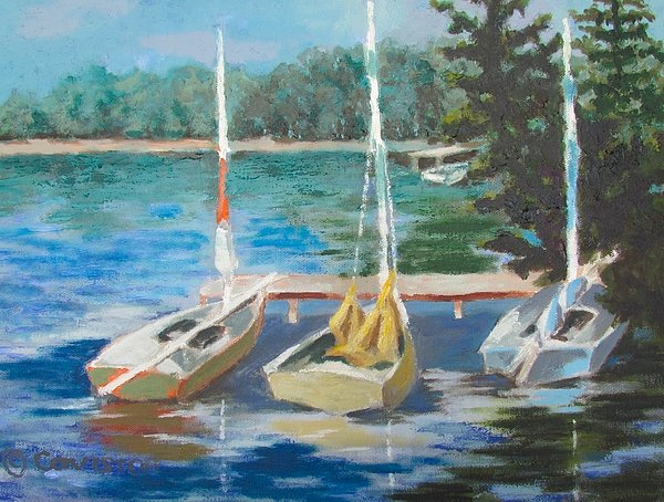 TonyCaviston's tweet photo. New artwork for sale! - " Sunfish Boats at Eagles Mere" - https://t.co/oX8Z98hg54 @fineartamerica https://t.co/aCSo2gBiSz