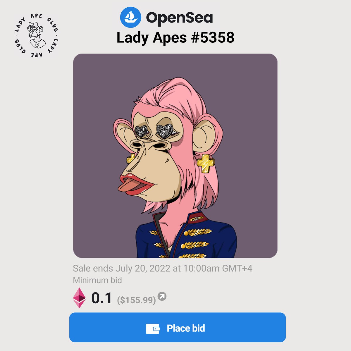 Lady Ape Club (LAC) tweet media
