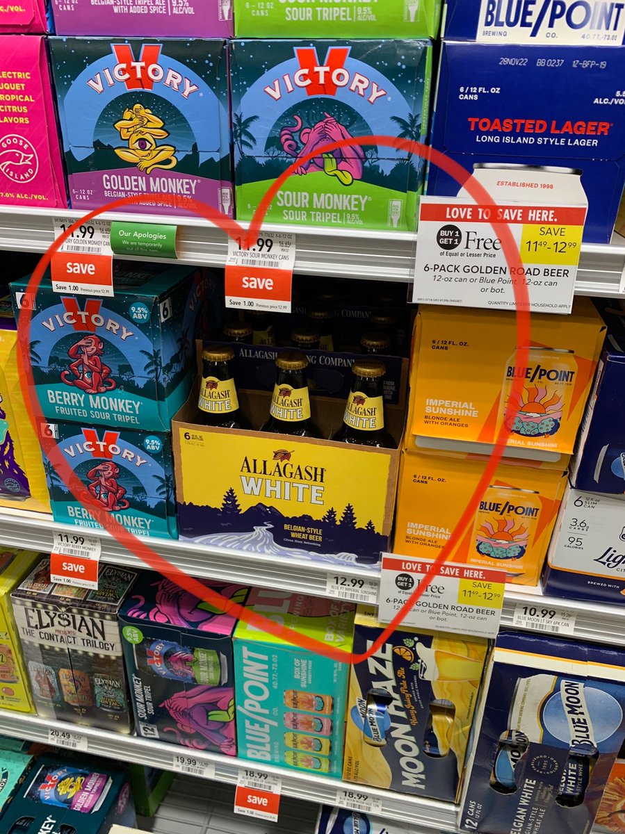 Derek75's tweet image. Thank you @Publix and @AllagashBrewing.  (Allagash White is my favorite beer!!)