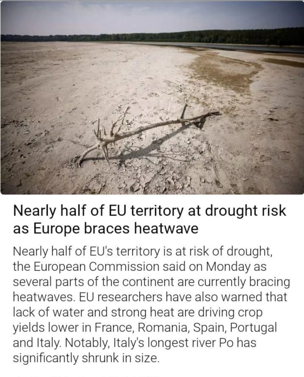 SadhguruJV's tweet image. Painful to witness #Europe succumb to the threat of deadly drought. A wake-up call we cannot choose to ignore. For life to return and be plentiful, organic content must be returned to the soil. #SaveSoil—the only solution. -Sg
@EU_ENV
@EUClimateAction
@florikafink
@antonio_tajani