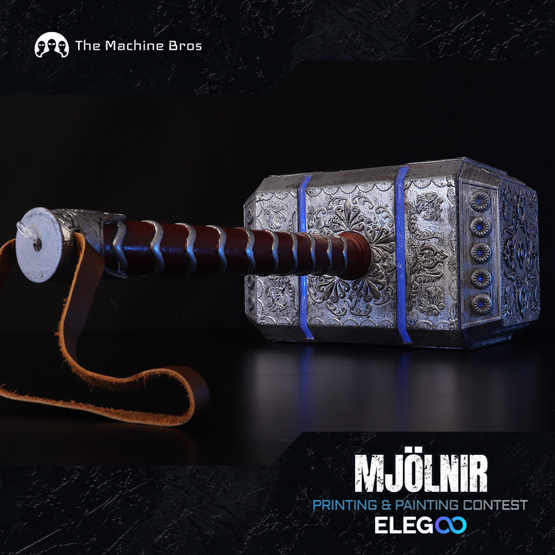 TheMachineBros's tweet photo. Elegoo's contest 3D Printing &amp; Painting Thor's Hammer Mojlnir! #3DPrinting #3DPrint #Makers #Thor #Mjolnir #Marvel #3DPrintingIdeas #3DModel #Cosplay #Hammer #hobby #Hobbies https://t.co/Xl8UWfLa0B