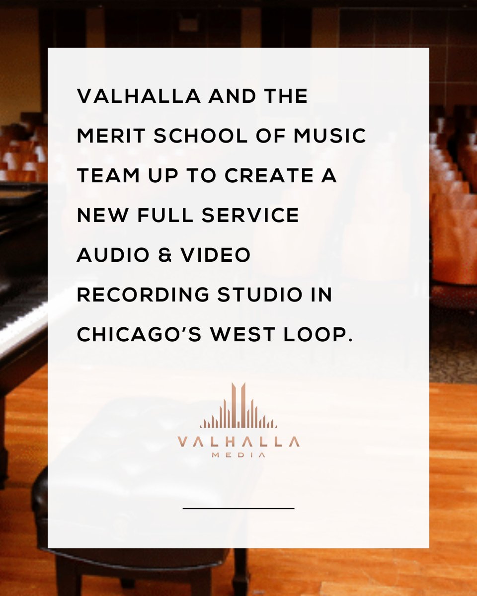 We're thrilled to offer recording services at @meritmusic's Gottlieb Hall. Record your new pre-screen, audition, or promotional materials for the upcoming year. Book your session today at linktr.ee/valhalla_media 🖤

#Chicago #chicagomusic #opera #PerformingArts #AuditionSeason
