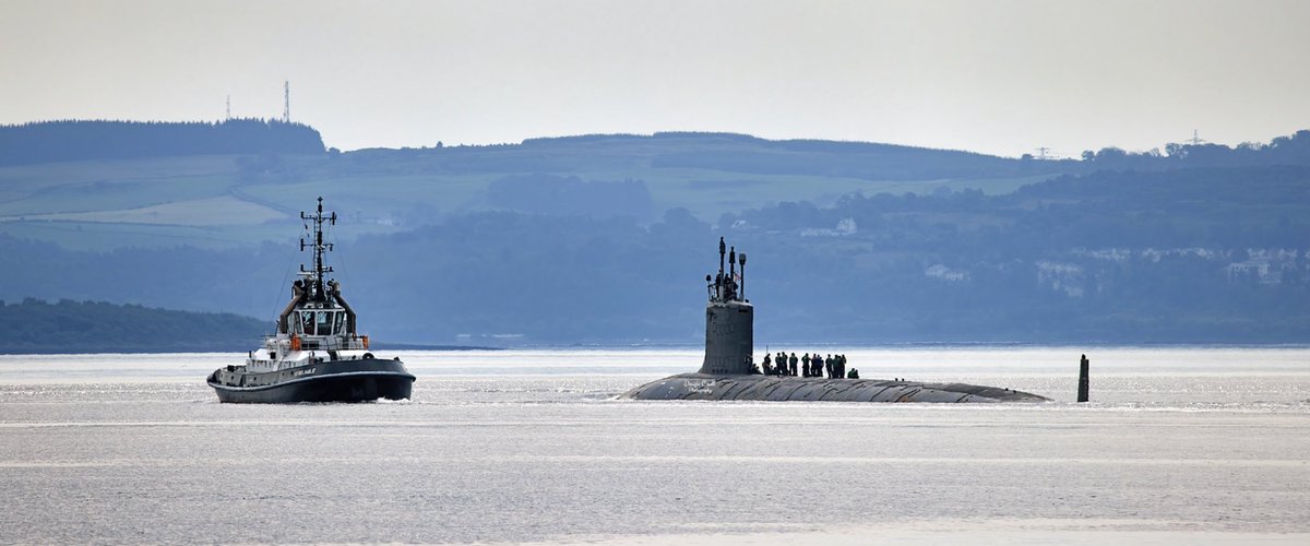 Outbound today from HMNB Clyde - US Navy Virginia class.

🇺🇸 🏴󠁧󠁢󠁳󠁣󠁴󠁿

#submariner #submarines #virginiaclass #riverclyde #usnavy #navy #shipsinpics