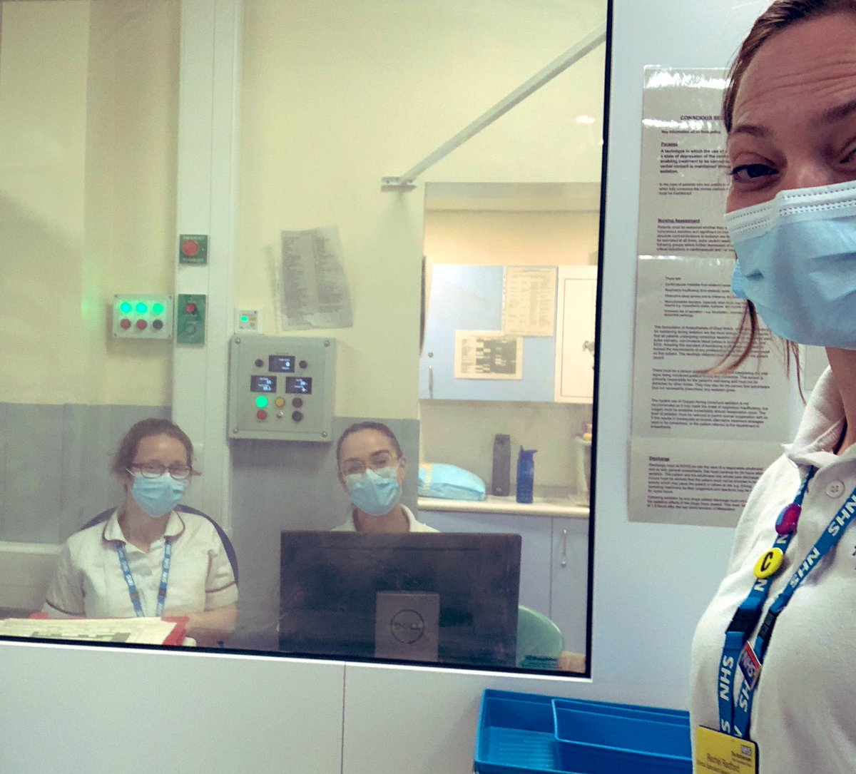 RadfordSlt's tweet photo. I’ve never been so grateful to be in a freezing x ray room today doing videofluoroscopy clinic! Thanks to @IsobelDslt, Lizzie &amp; Radiographer Maria for doing a great job with a full clinic! @HCS_Sheffield #mySLTday #heatwave @RotherhamNHS_FT @rotherham_ahps https://t.co/RfRi65HLPE
