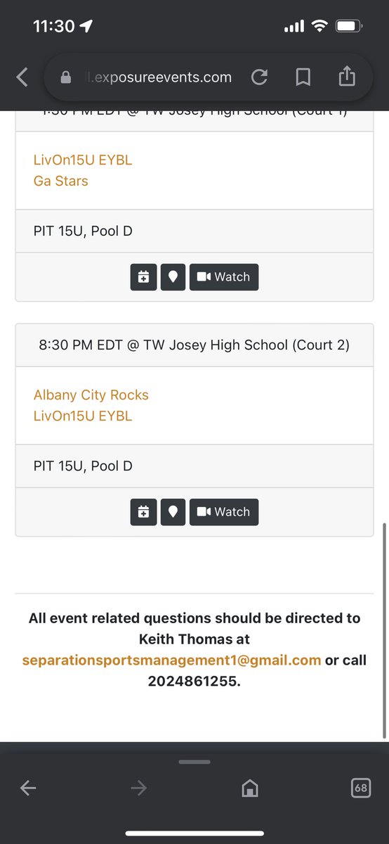 Schedule for this weekend in Augusta,Georgia. @LOFDLBasketball