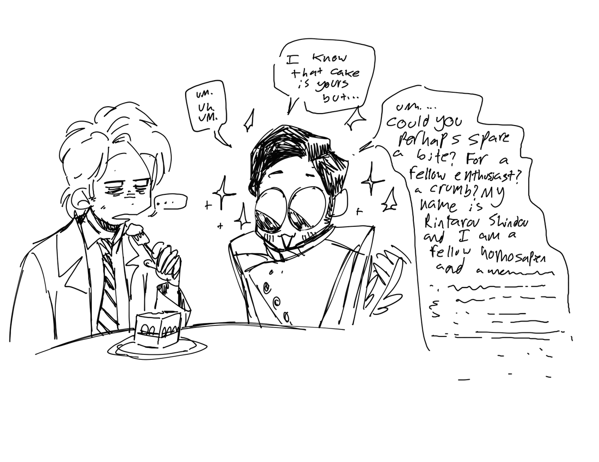 Hiiro meets a fellow cake enthusiast 
