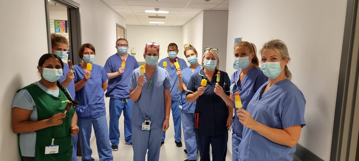 A big thank you to Mr Corsar (head of clinical service for Head and Neck Surgery) for keeping the team cool and collected with ice lollies this afternoon! <a href="/MidYorkshireNHS/">Mid Yorkshire Teaching NHS Trust</a>