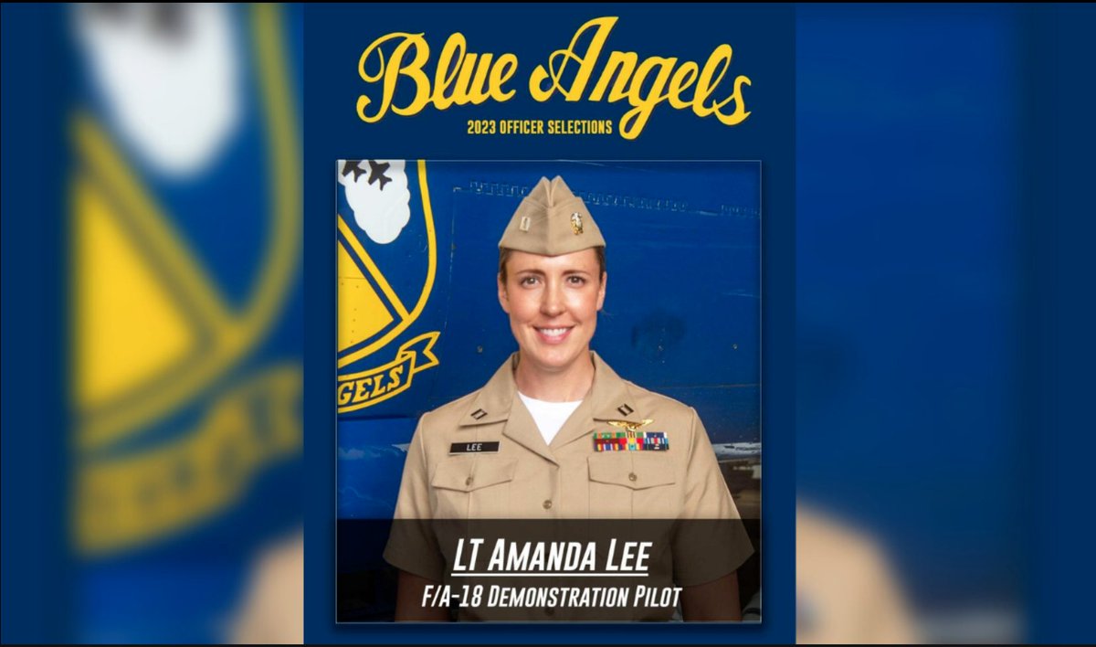 BreezyScroll's tweet photo. The US Navy’s famed Blue Angels aerial demonstration team on Monday named Amanda Lee as the first female pilot in the squadron’s history

Read more- https://t.co/eALI7ldOjj https://t.co/7paAS7o3Kz
