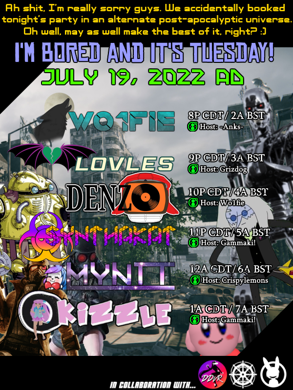 DJLovles's tweet photo. Happy Tuesday everyone! I'm gonna be playing everyone's favorite Im bored and it's Tuesday! cant wait to see you guys there, at 10 PM EST
#twitch #twitchstreamer #vrchat #dj #djiglobal #djset #pioneerdj #DDVR #IBT https://t.co/Bg6wfN5fuY
