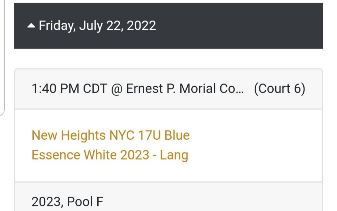 Excited to take the court with my <a href="/NewHeightsNYC/">New Heights Youth Inc.</a> 17u Blue team in New Orleans!!🔥🔥 <a href="/CoachWalter2865/">Coach Walter Welsh</a> <a href="/AaliyahLewis_4/">Aaliyah Lewis</a> <a href="/NYGHoops/">NYGHoops</a> <a href="/ZettaMa66521297/">Coach Zetta Martin</a> <a href="/FootprintzGroup/">The FOOTPRINTZ GROUP</a>