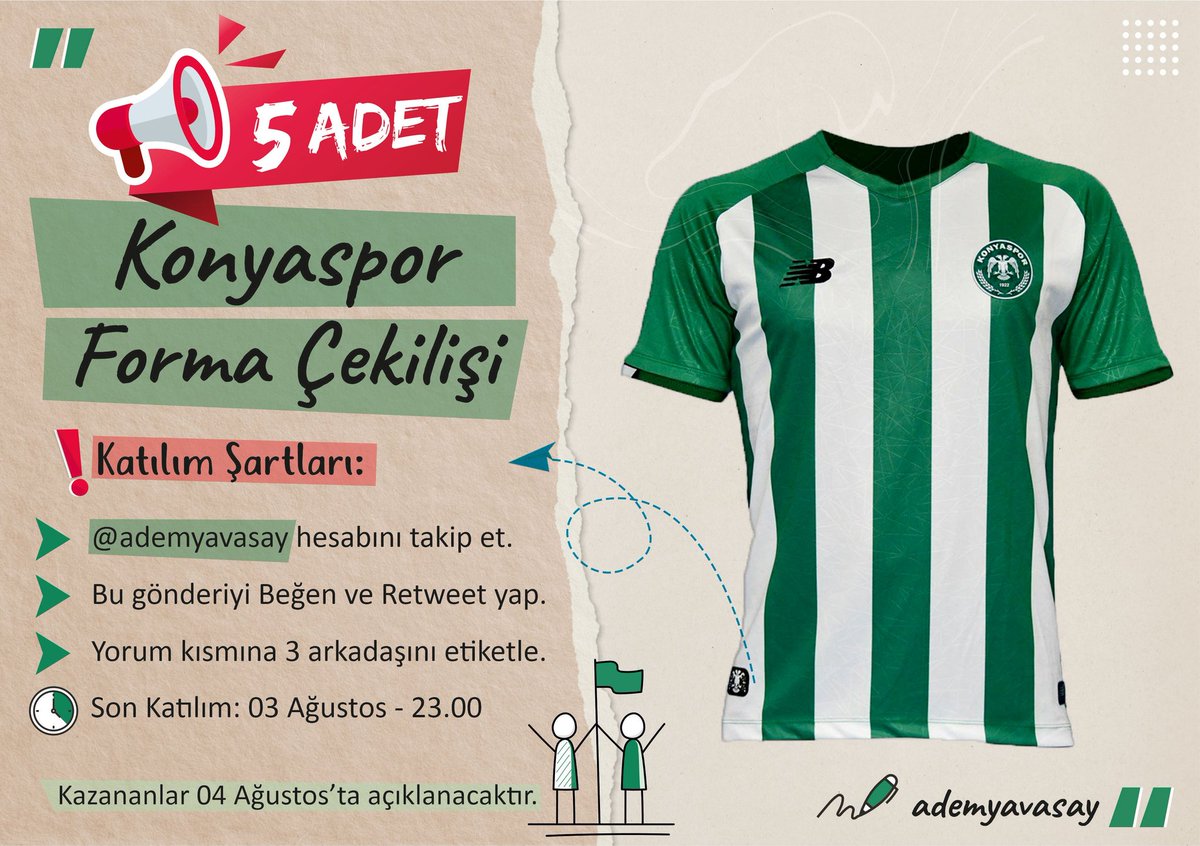 #Celikis "5 Adet Konyaspor Forması Hediye Ediyorum." 

Konya'da oturanlar, istedikleri formayı Konya Store'dan seçebilirler. Konya dışında olanların formaları kargo ile gönderilecektir. #konyaspor