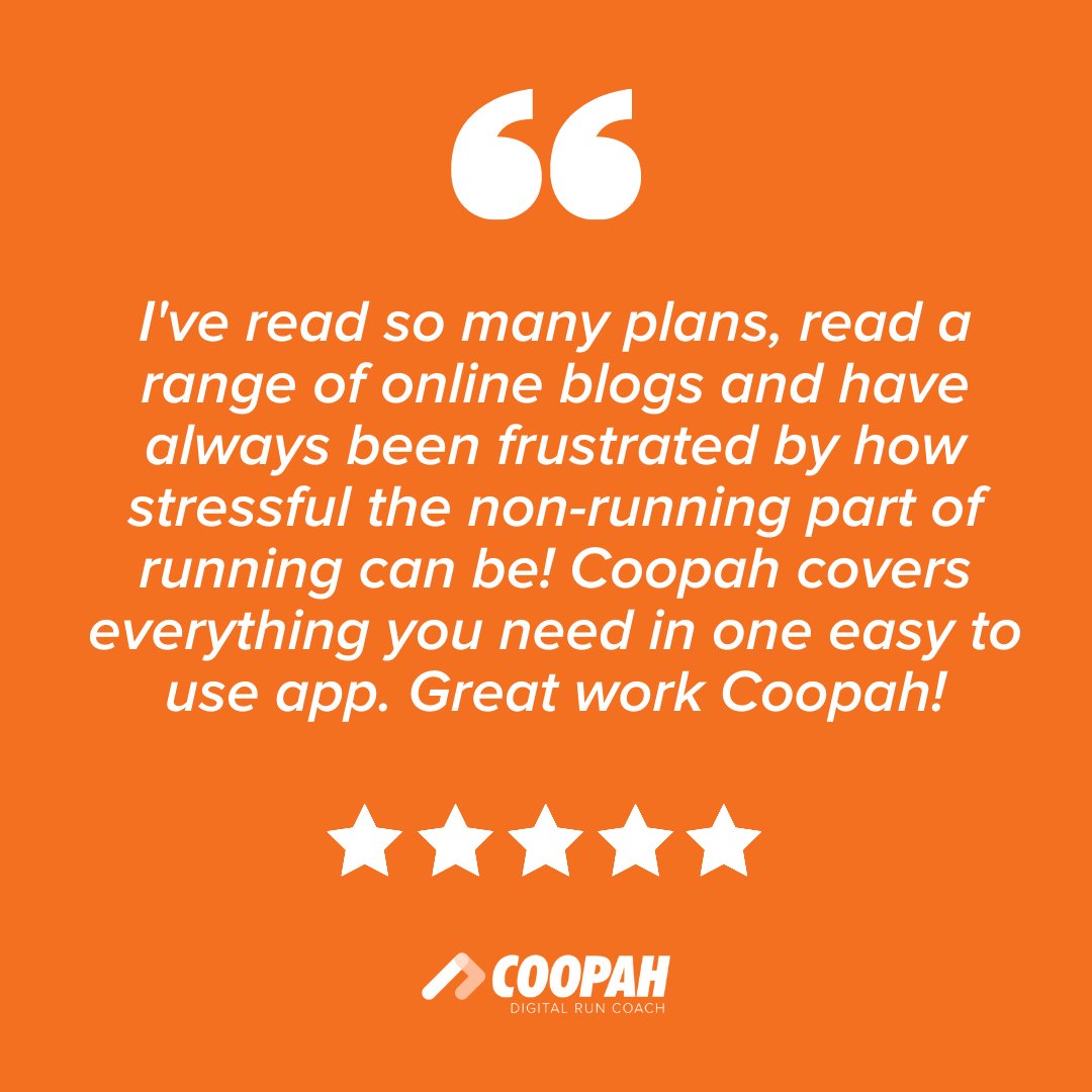Don't just take our word for it! Coopah app training plans are helping so many people achieve their goals. The Coopah app creates training plans personalised to YOU! 

Download the app today: coopah.com/app-features