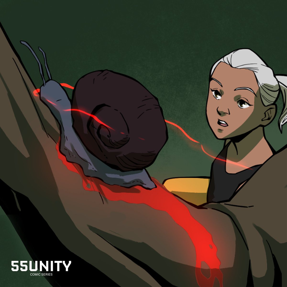 55unity's tweet image. SPOILER ALERT 🚨

In case you missed it, these strange snails appeared in our Comic Series, but where are they from? 👀

Maybe they have something to do with @CyberSnailsNFT... Stay tuned!