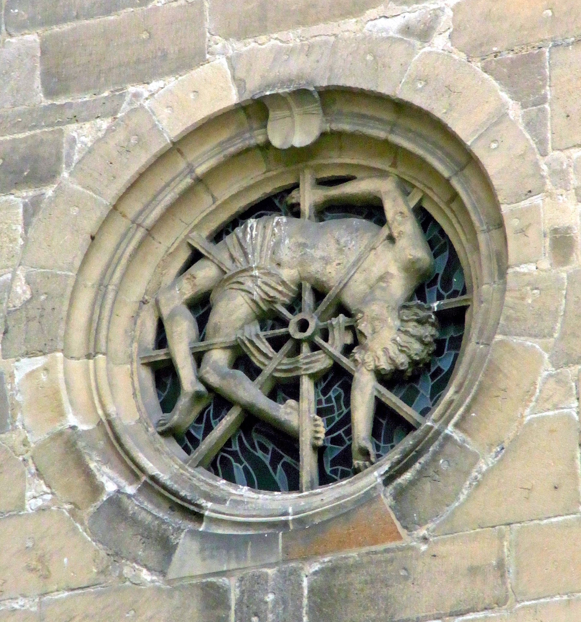 Archaeology & Art on X: "A window in St. George's Collegiate Church in Tübingen, Germany, depicts a medieval execution on the Catherine wheel. The window is said to have been installed by