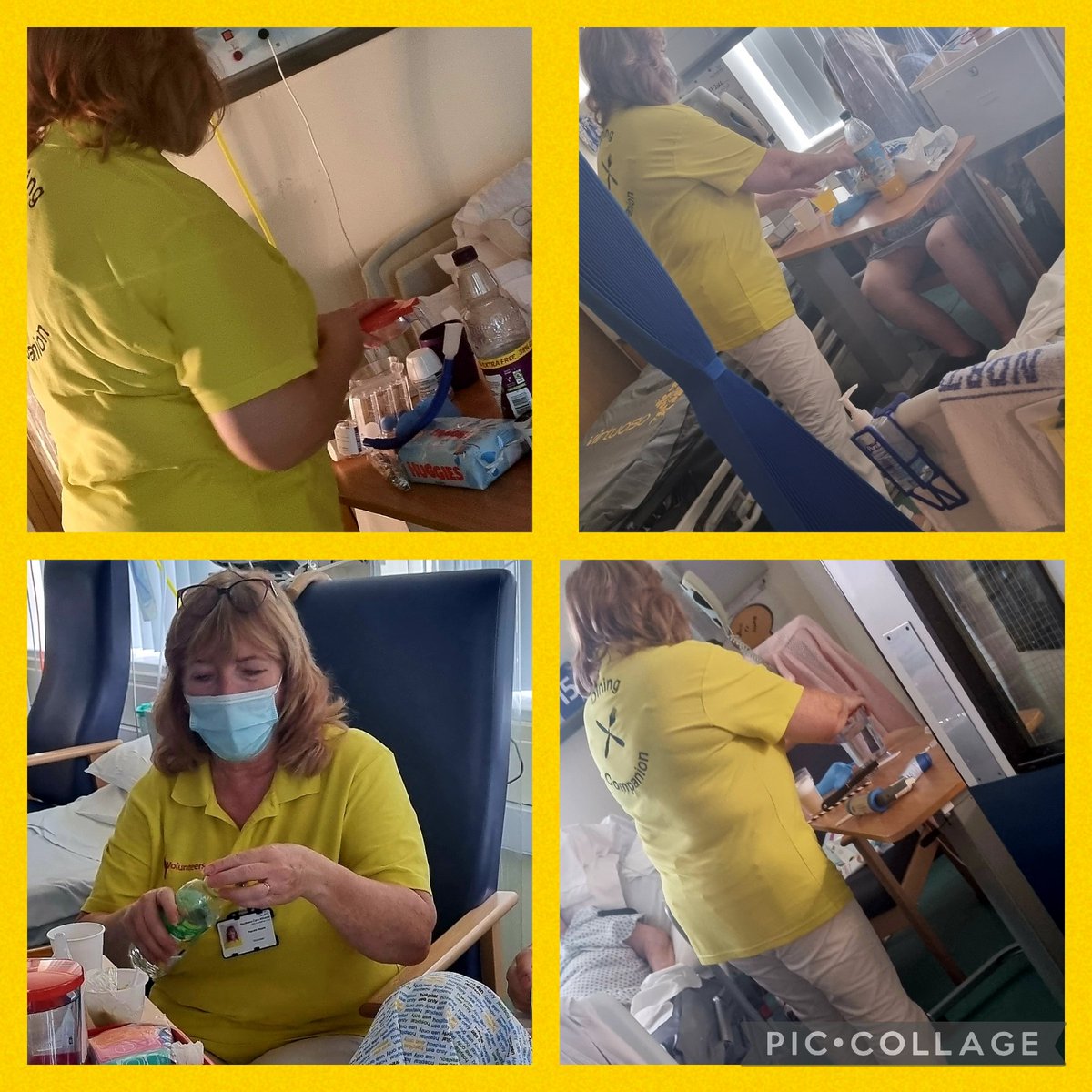 netty_lynette's tweet photo. Meet Pam T5s #diningcompanion today she has assisted 8 patients &amp; made sure everyone had nice cold fresh jugs whilst spending time with this lovely man who said he really enjoyed her time 
#keepinghydrated  @NCA_Volunteers @OldhamCO_NHS @sgfurlong @ArmstogG https://t.co/UYIpj8wPhy