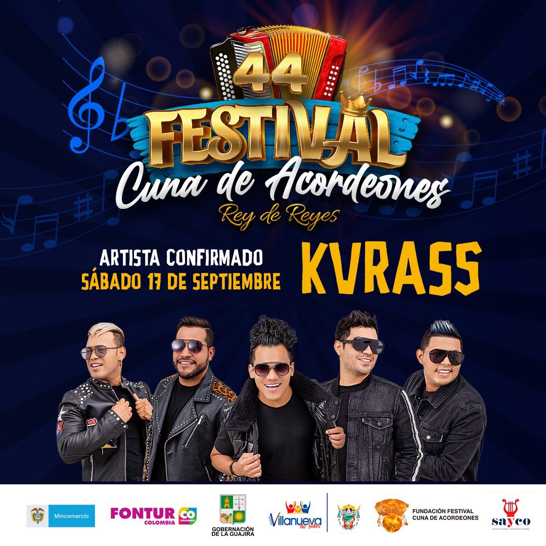 festivalcuna's tweet photo. El talento del Villanuevero y Rey de Cuna de Acordeones 🪗 @yorjanherrera estará presente con @GrupoKvrass para que se forme el “Tira que Jala” 🤩🤣. Villanueva los espera con los brazos abiertos! 🙏🏻
.
.
.
#FestiCuna2022 #Villanueva #CunaDeAcordeones #LaGuajira https://t.co/89qp7JcAmy