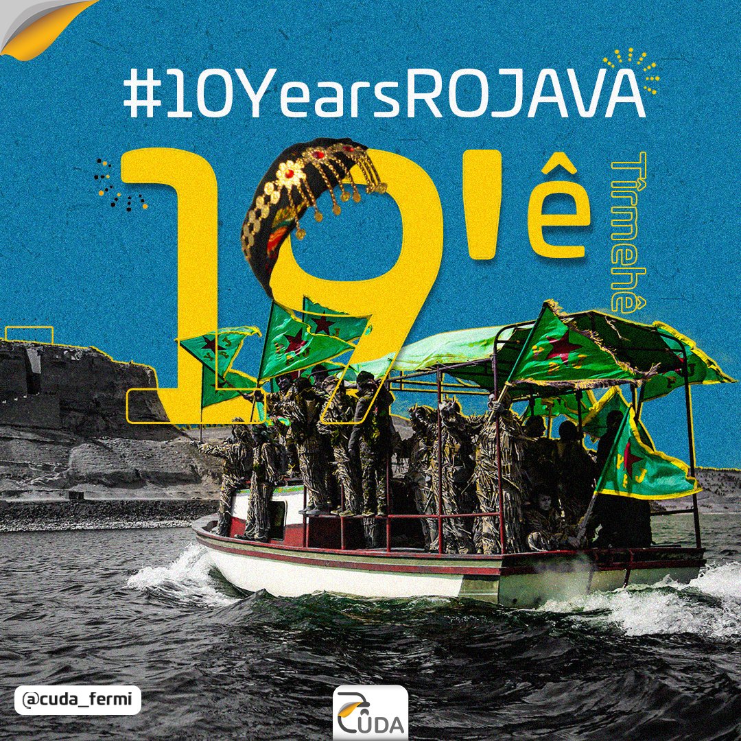 CUDA_FERMI's tweet image. Îro pîroz dikin 
Sibe li ber xwe didin.
.
.
#10YearsROJAVA #SDF #QSD #YPG #YPJ  #DefendRojava #Rojava #kurd #kurdistan #TwitterKurds #RiseUp4Rojava #womensrevolution #WomenDefendRojava #fightfascism #herbiji #graffiti4rojava #sosyalizm
.
.
#cûda