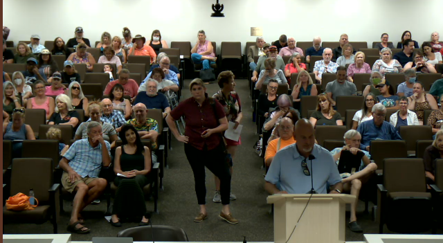 LetNevadaVote's tweet photo. "This smacks of cronyism" states a Nye County resident. He is speaking on the appointment of a county clerk. #Item28 #NyeCounty https://t.co/kzc1592Qx6