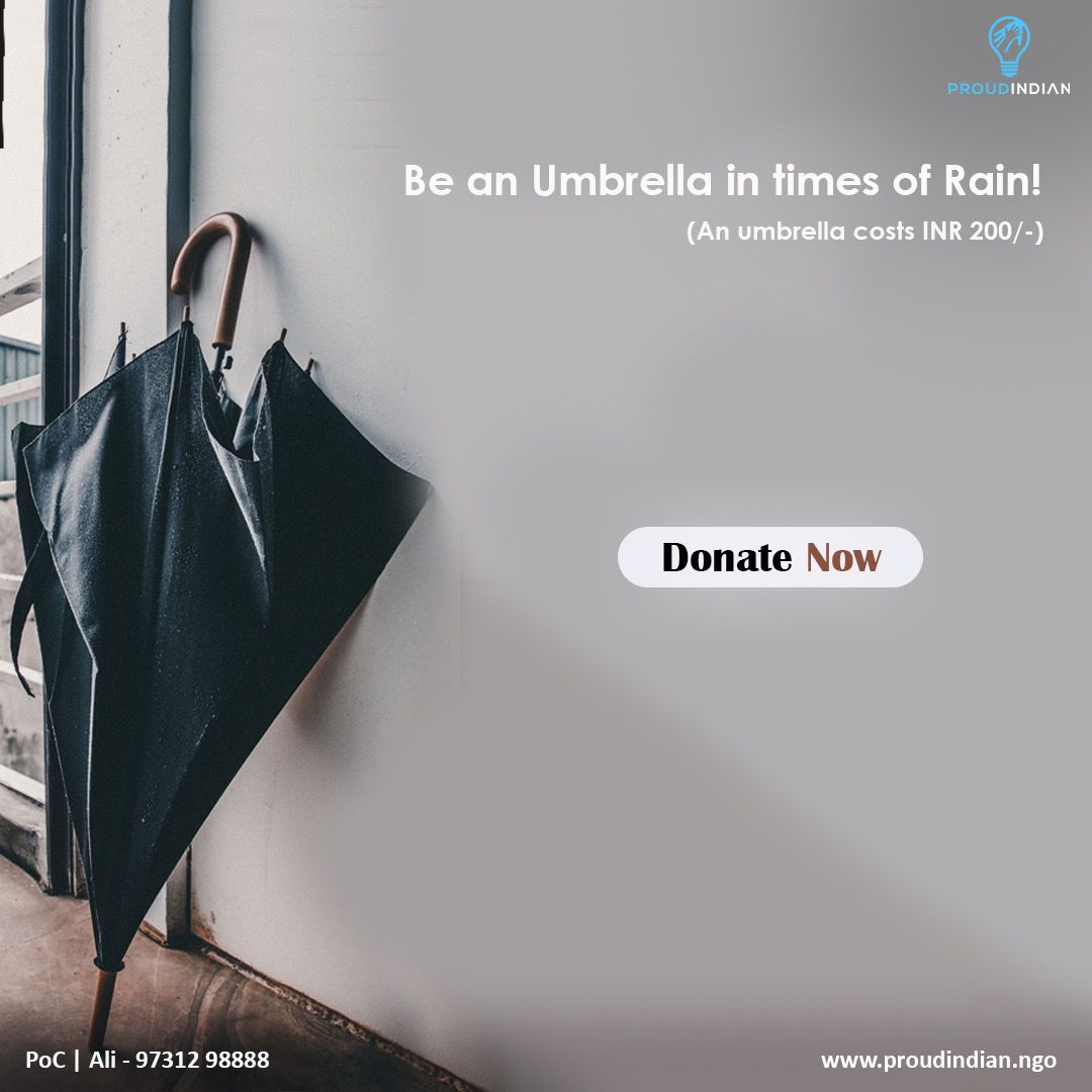 miss_diligent's tweet photo. I am just 5700/- away from achieving the target amount to help @ProudIndianNGO sponsor 100 umbrellas for the #underpriveged children of #mumbai

Donate NOW:
https://t.co/2JJ8ASXEwE https://t.co/OGcU7pimAQ