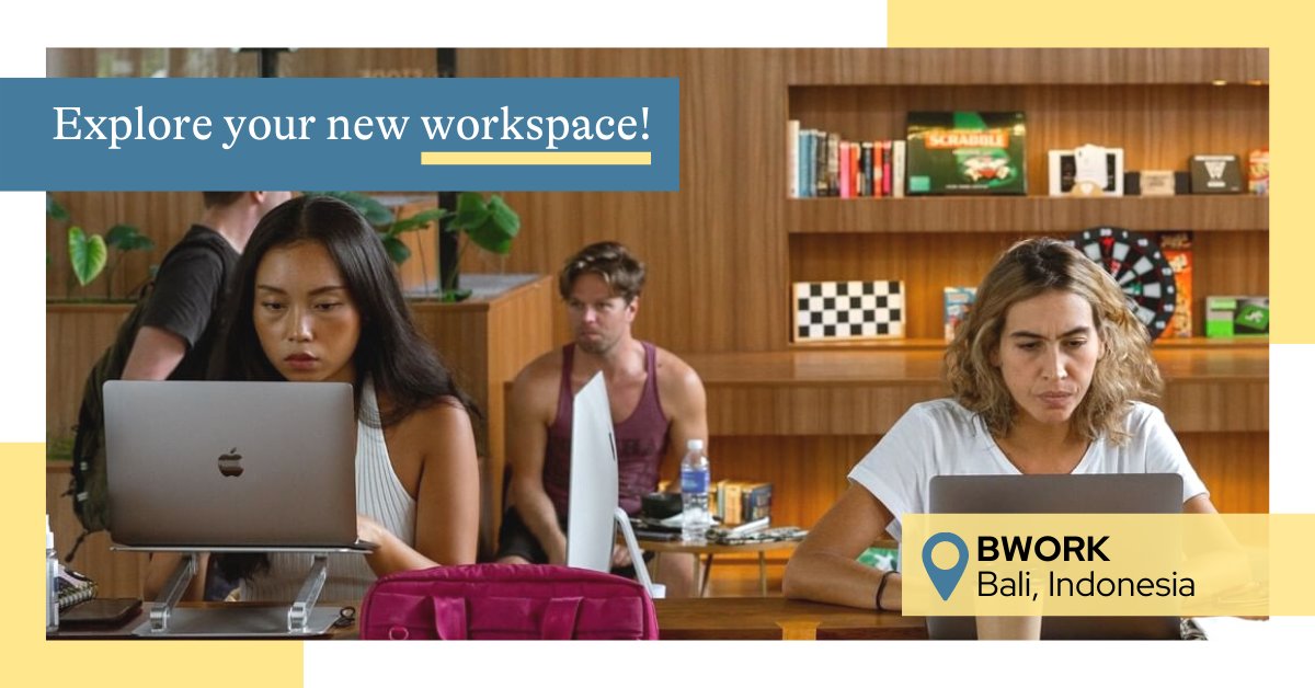 remoteyear's tweet image. We’ve teamed up with Bwork, the best workspace in Bali!
Enjoy multiple work zones and amazing open spaces. Get the best recs on all the must-dos and must-sees on the island from our Bwork Plus partners!
Learn more:
bit.ly/3ohRTk6

#RemoteYear #RemoteWork #Bwork #Bali
