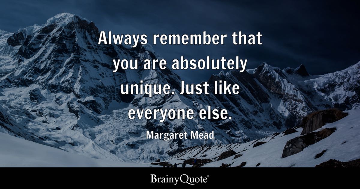 mehsaab's tweet photo. Always remember that you are absolutely unique. Just like everyone else.
- Margaret Mead
#remember #rememberquotes #unique #uniquequotes #quotes #MargaretMead https://t.co/GLqVSPhIi7