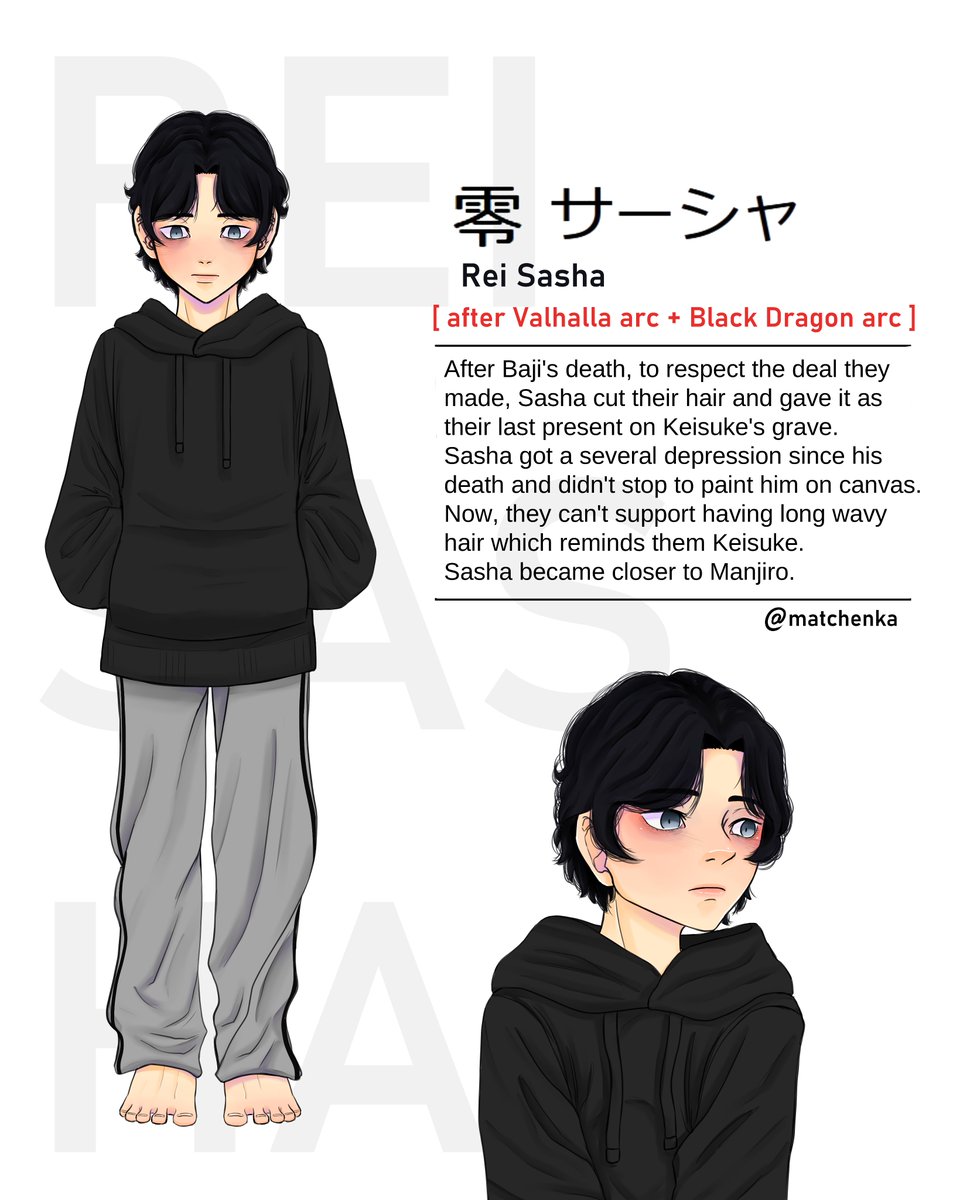 New reference sheet of my TR oc 

#tokyorevengersoc #oc #originalcharacter #TokyoRevengers 

(4/7) 