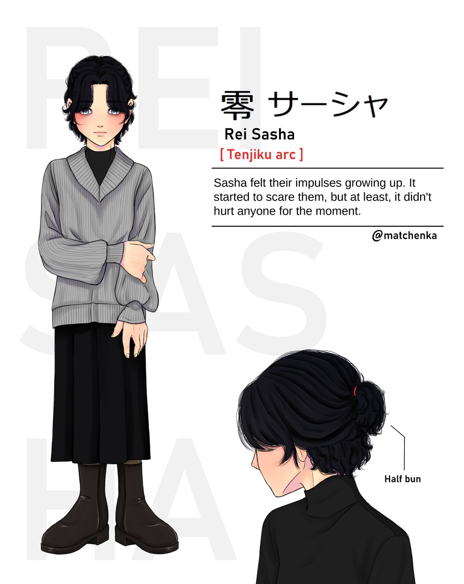 New reference sheet of my TR oc 

#tokyorevengersoc #oc #originalcharacter #TokyoRevengers 

(4/7) 