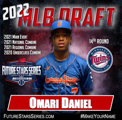 Congrats <a href="/Omari_Daniel4/">omari</a> for getting selected 14th round by the <a href="/Twins/">Minnesota Twins</a>! #WeGotNow