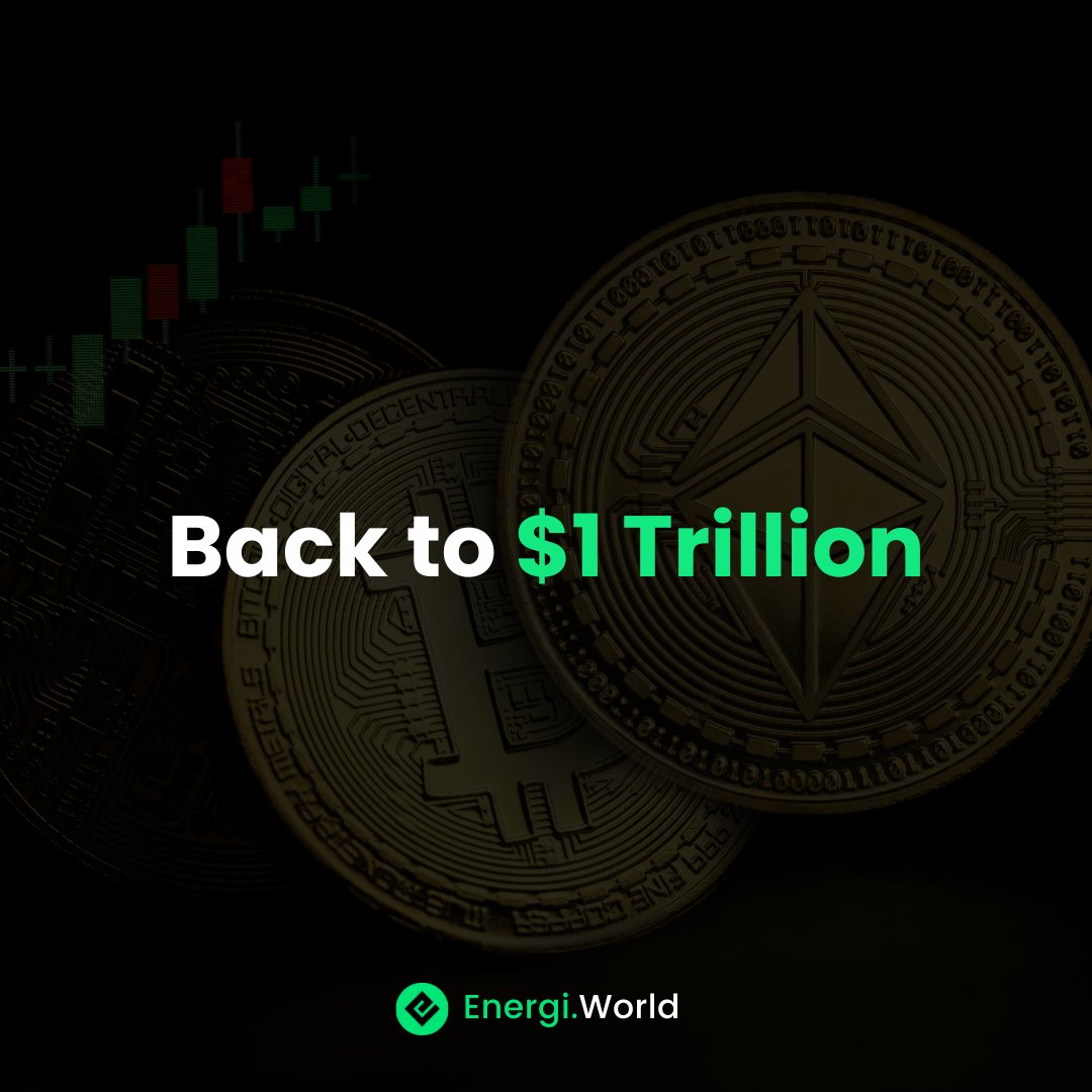 energi's tweet photo. The #crypto market cap has regained $1 Trillion on Monday. 📈

Is the Bull Market back or is it just a trap?

Let us know in the comments 👇 https://t.co/U4U66gTVDT