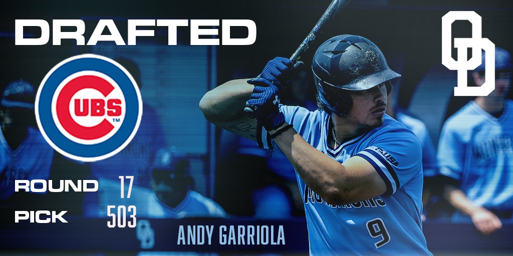 ODUBaseball's tweet photo. Another one off the board! Congrats to Andy Garriola on being taken in the 17th round of the MLB Draft!
#ODUSports | #ReignOn | #Monarchs https://t.co/ajOiFlz3CS