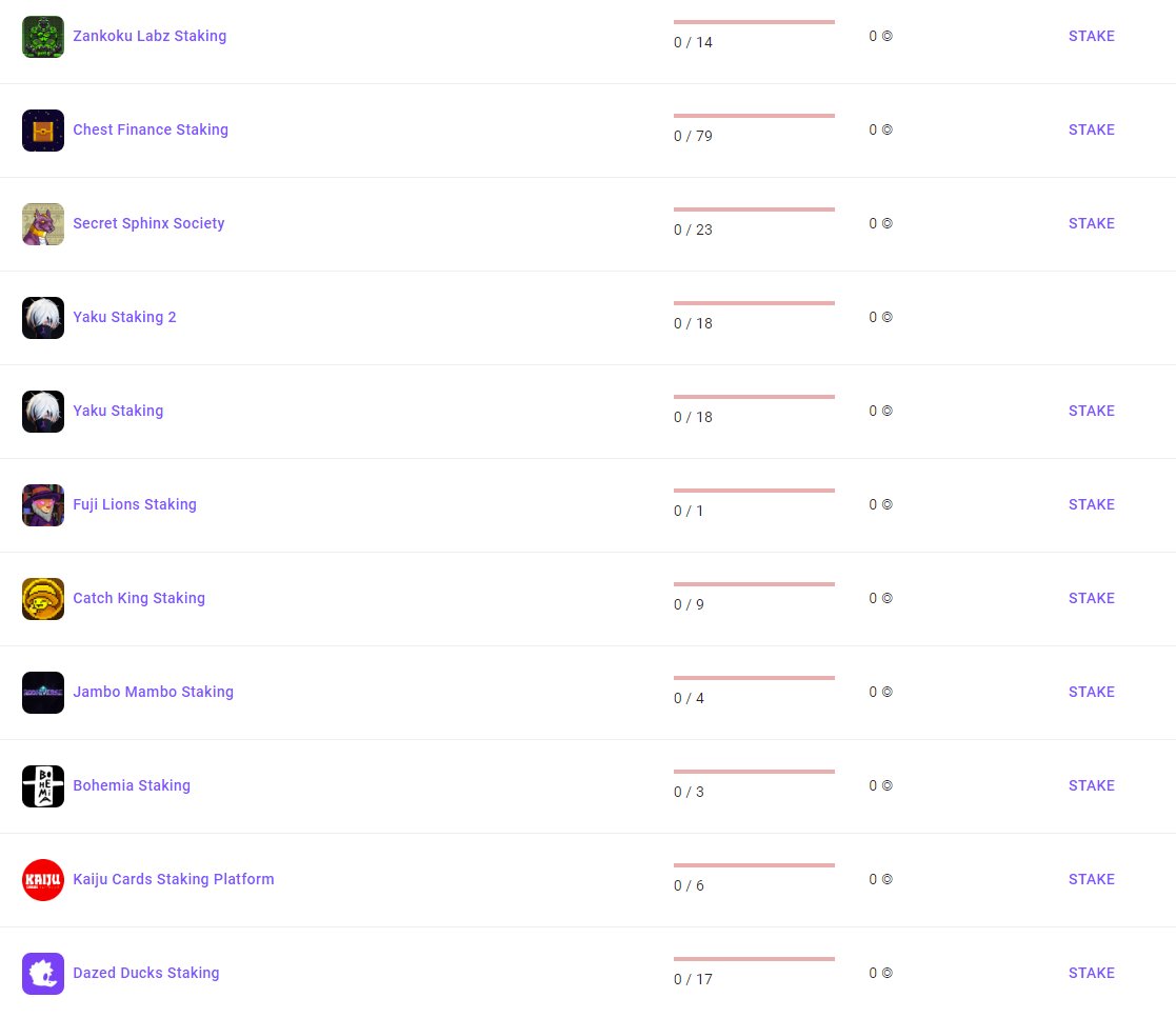 If you are a degen NFT collector like me &amp; can't keep track of which projects have Staking that you may be MISSING out on. <a href="/MatricaLabs/">Matrica 🔳</a> has a SICK tool. Just hit the homepage and click "Staking Pools"
matrica.io/dashboard
Looks like I forgot to stake a TON. Can't keep up...