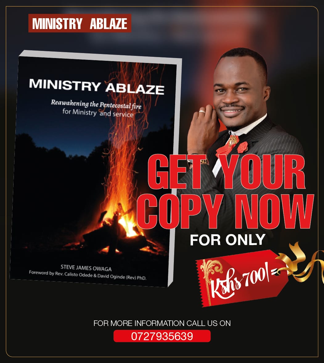 "If the Holy Spirit was to leave the church today, 95% of what we do would continue, and no one would know the difference," once said A. W. Tozer. Get the copy  Ministry Ablaze for only Ksh 700. This will help you reorganize and refocus your ministry and service.