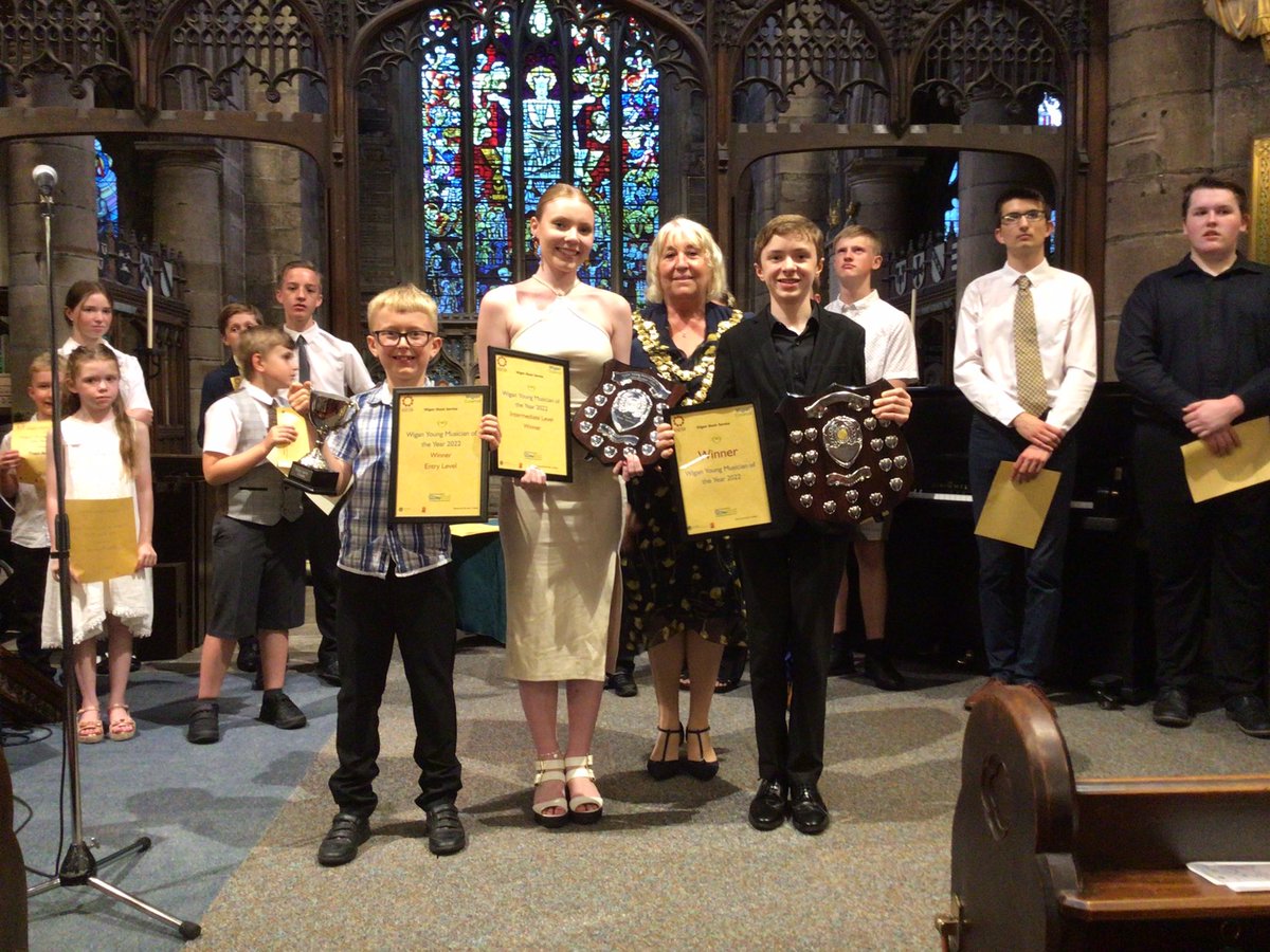 Wigan Young Musician of the year 2022 goes to cellist Austin Thomas, with awards for Intermediate going to Erica Stewart and Entry level to Xander Arkwright. Congratulations to all of our amazing musicians for outstanding performances this evening. <a href="/WiganCouncil/">Wigan Council</a> #music #talent