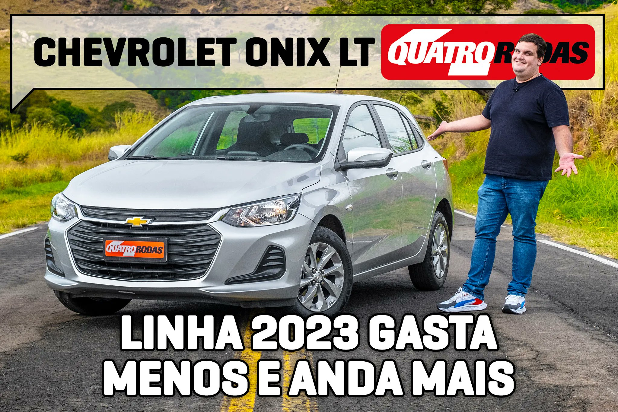 QUATRO RODAS on X: Vídeo: Chevrolet Onix 2023 básico está mais