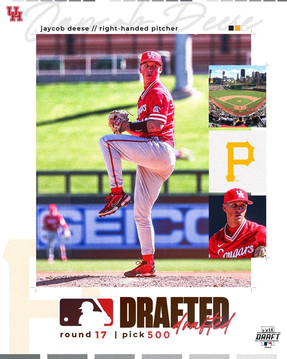 The Pirates came calling for Deese 📞

#GoCoogs x #MLBDraf