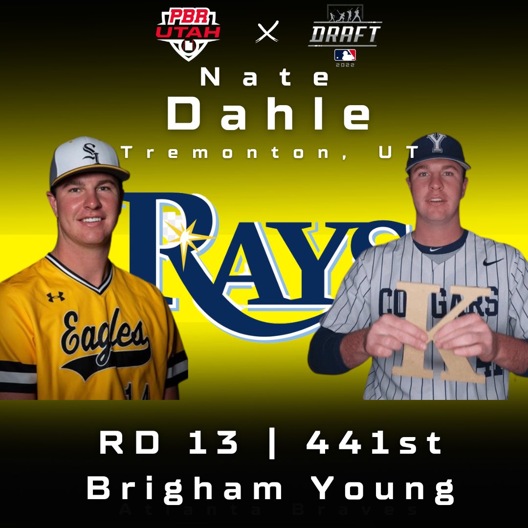 🔥 2022 𝑴𝑳𝑩 𝑫𝒓𝒂𝒇𝒕 ✍️

Congrats 🎉 to former Bear River HS/CSI star and <a href="/BYUBaseball/">BYU Baseball</a> RHP <a href="/NaTeDoGg_34/">Nate Dahle</a> on being selected by the 

𝑻𝒂𝒎𝒑𝒂 𝑩𝒂𝒚 𝑹𝒂𝒚𝒔

13𝒕𝒉 𝑹𝒅 - 401𝒔𝒕 𝑶𝒗𝒆𝒓𝒂𝒍𝒍

<a href="/prepbaseball/">Prep Baseball</a>
<a href="/DSeifertD1PBR/">David Seifert</a>
<a href="/NathanRode/">Nathan Rode</a>