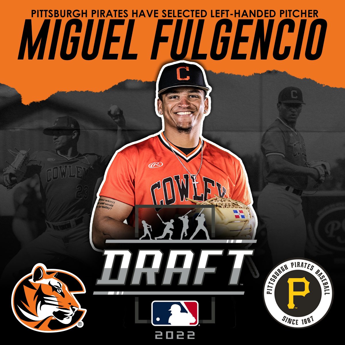 Cowley Baseball (@cowleybaseball) on Twitter photo Congrats to <a href="/Miguefulgencio6/">Miguel Fulgencio ๐ฉ๐ด</a> on being drafted in the 13th round of the #MLBDraft by the <a href="/Pirates/">Pittsburgh Pirates</a>!
#BB4L Congrats to <a href="/Miguefulgencio6/">Miguel Fulgencio ๐ฉ๐ด</a> on being drafted in the 13th round of the #MLBDraft by the <a href="/Pirates/">Pittsburgh Pirates</a>!
#BB4L