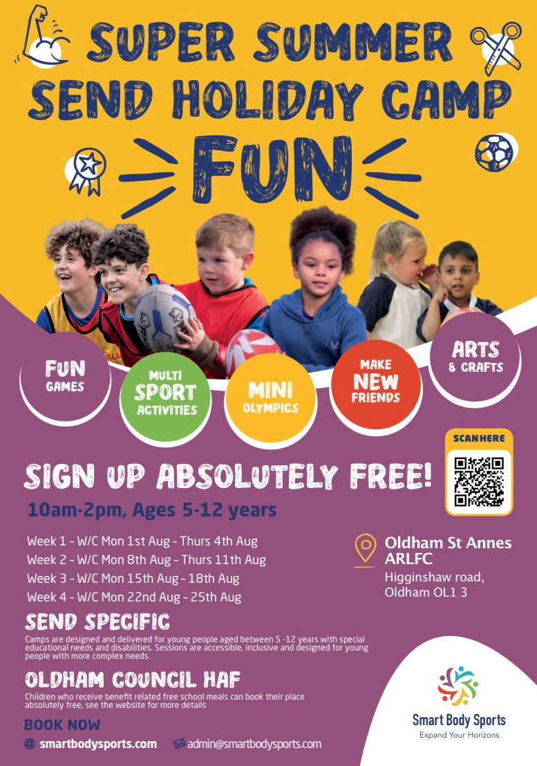 OldhamStAnnes's tweet image. Need something for the kids this summer, get them enrolled at summer camp at the Saints, plenty of great sports and activities