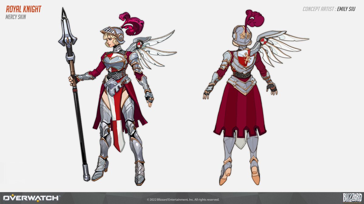 Royal Knight Mercy skin I had the pleasure of working on for OWL! #Overwatch