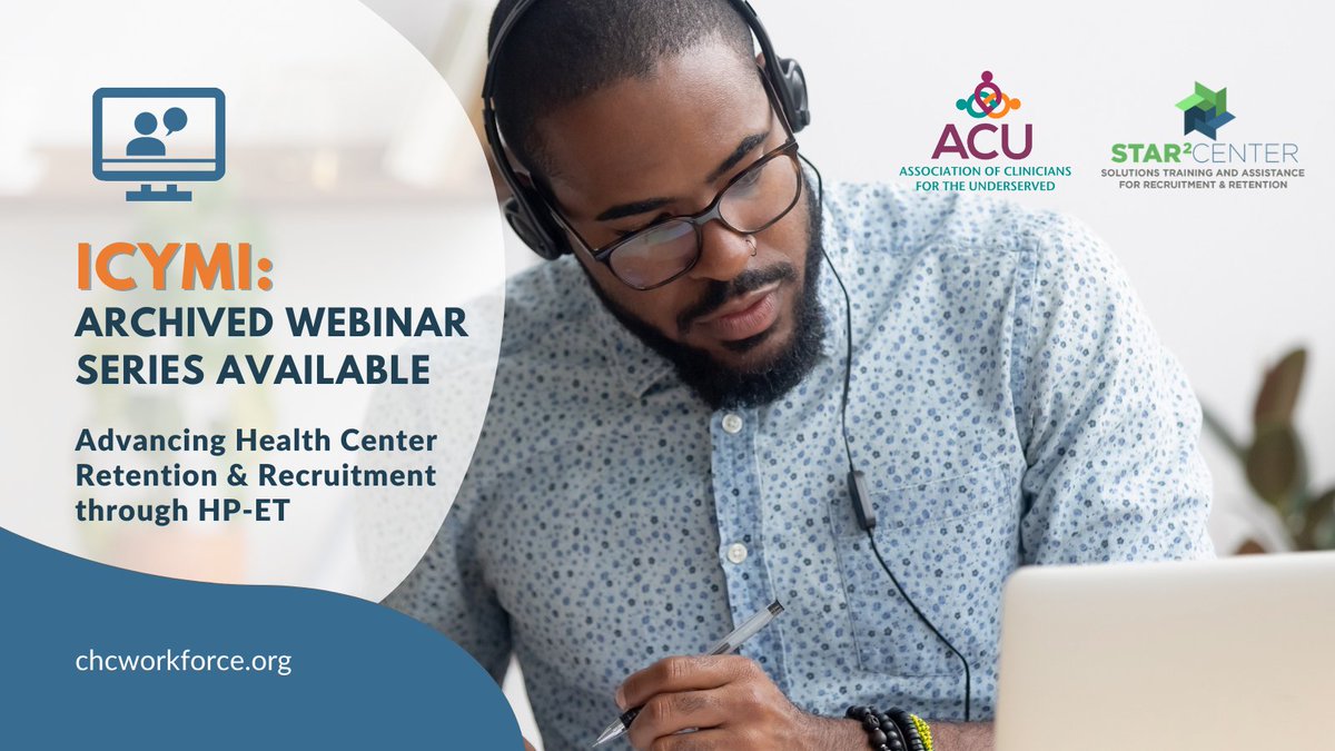 STAR2Center's tweet image. Did you miss our series on creating or expanding a Health Professions Education &amp;amp; Training (HP-ET) program? Check out the archived slides &amp;amp; recordings to learn about building #HPET programs at #healthcenters, including challenges, solutions, &amp;amp; benefits. ow.ly/yhqO50JZBb9